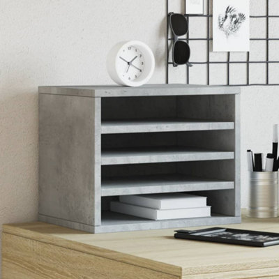 Walplus Desk Organiser Concrete Grey 36X26X29.5 Cm Engineered Wood - image 1