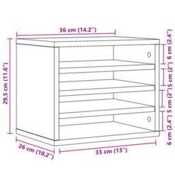 Walplus Desk Organiser Concrete Grey 36X26X29.5 Cm Engineered Wood - thumbnail 9