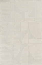 Hamilton Modern Sheen Area Rug - Abstract Motif Geometric Lines Design Cream 80Cm X 150Cm - thumbnail 2