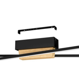 Eglo Panagria Modern Led Ceiling Light With Wood Accents Wbs - thumbnail 3
