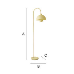 Valuelights Tilly Pastel Lemon Arched Dome Shade Metal Floor Lamp - thumbnail 8