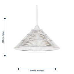 Set Of 2 Fluted Glass Easy Fit Pendant Shade Kitchen Retro Ceiling Lightshades - thumbnail 2