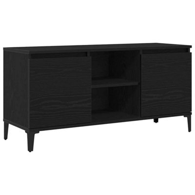 Berkfield Modern Black Oak Tv Stand - 102X35X50 Cm Made From Engineered Wood - image 1