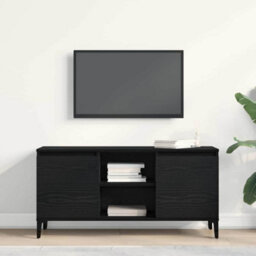 Berkfield Modern Black Oak Tv Stand - 102X35X50 Cm Made From Engineered Wood - thumbnail 4
