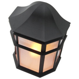 Long Life Lamps Company Vintage Black Outdoor Wall Light Frosted Glass Lantern Zlc080 - thumbnail 5
