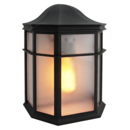 Long Life Lamps Company Vintage Black Outdoor Wall Light Frosted Glass Lantern Zlc080 - thumbnail 4