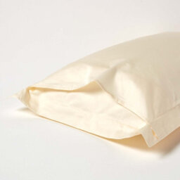 Homescapes Cream Organic Cotton Oxford Pillowcase 400 Tc - thumbnail 3