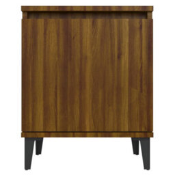 Berkfield Bed Cabinet With Metal Legs Brown Oak 40X30X50 Cm - thumbnail 6