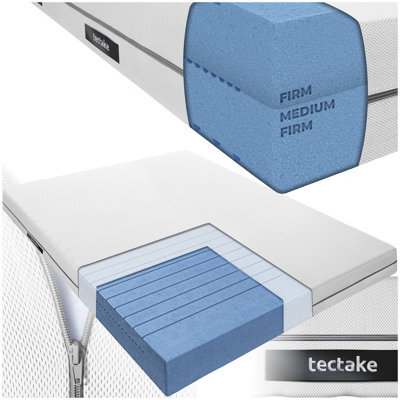 Tectake 2-In-1 Mattress Sky - 2 Firmness Levels, 3D Mesh Surface - 140 X 190 Cm - image 1
