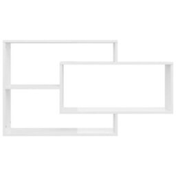 Berkfield Wall Shelf High Gloss White 104X20X58.5 Cm Engineered Wood - thumbnail 4