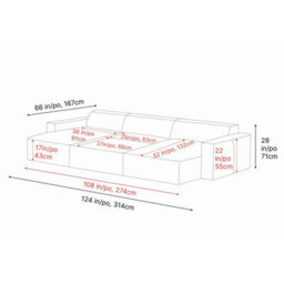 Valencia Nathan Full Aniline Leather Lounge Modular Bed Shape Sofa Light Grey Fsc Pine Wood Top Stitched Seam - thumbnail 2