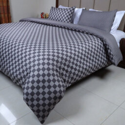 Ameha Printed Duvet Quilt Cover 3 Piece Set Chess Pattern Design Reversible & Skin-Friendly Super King Size (260X220Cm) - thumbnail 5
