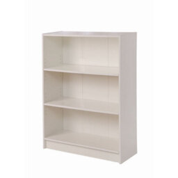 Timber Art Design 3 Tier Bookcase Wide Display Shelving Storage Unit Wood Furniture White - thumbnail 1