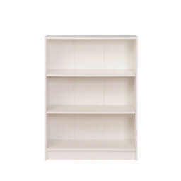 Timber Art Design 3 Tier Bookcase Wide Display Shelving Storage Unit Wood Furniture White - thumbnail 2
