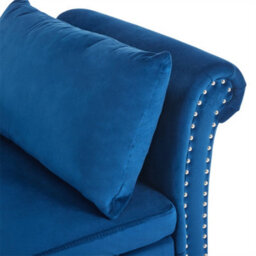 Abrihome Velvet Storage Chaise Lounge - Modern Tufted Sofa With Nailhead Trim For Living Room, Bedroom & Office - thumbnail 6