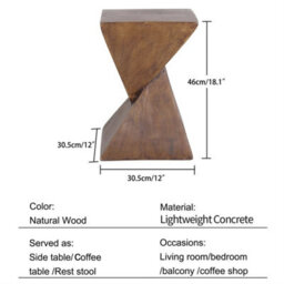 Table Teak Root Shape Stool Hand Carved Small Side Storage Coffee End Desk - thumbnail 2