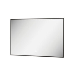 Plum&clay Rio Black Framed Backlit Led Bathroom Mirror With Dual Light (W)80Cm (H)55Cm