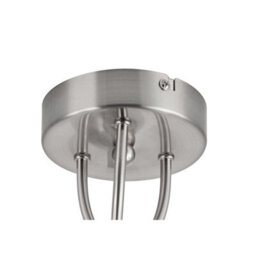 Cosylyte Hallie Bathroom 3 Light Classic Glass Ceiling Light - Brushed Nickel - thumbnail 7