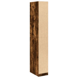 Berkfield Wardrobe Smoked Oak 30X50X200 Cm Engineered Wood - thumbnail 6