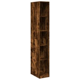 Berkfield Wardrobe Smoked Oak 30X50X200 Cm Engineered Wood - thumbnail 2