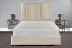 Sloomy Olivia Bed Frame With Sprung Memory Foam Mattress- Cream Plush- Super King - thumbnail 1