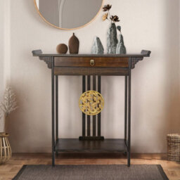 Fativo High Polish Narrow Console Table Hallway Table Entry Decor With Storage Drawer 82Cmh - thumbnail 9