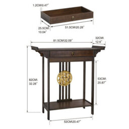 Fativo High Polish Narrow Console Table Hallway Table Entry Decor With Storage Drawer 82Cmh - thumbnail 2