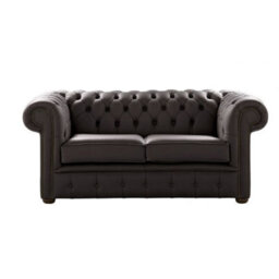 Chesterfield 2 Seater Shelly Havannah Leather Sofa Settee Bespoke In Classic Style - thumbnail 1