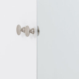 Seconique Denver 3 Door 2 Drawer Mirrored Wardrobe - White Gloss - thumbnail 8