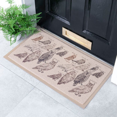 Native Natural Vintage Owls Indoor & Outdoor Doormat - 70X40Cm - image 1