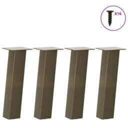 Berkfield Coffee Table Legs 4 Pcs Natural Steel 30 Cm Steel - thumbnail 1