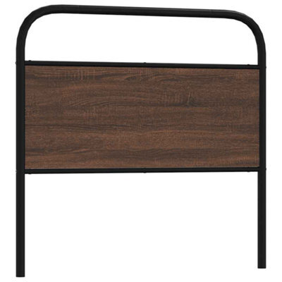 Berkfield Headboard Brown Oak 100 Cm Steel And Engineered Wood - image 1
