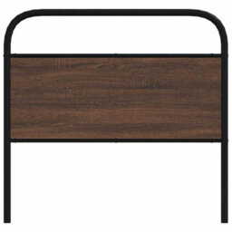 Berkfield Headboard Brown Oak 100 Cm Steel And Engineered Wood - thumbnail 3