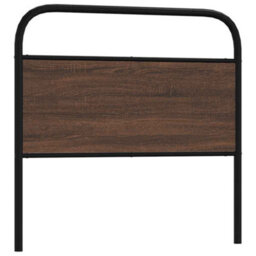 Berkfield Headboard Brown Oak 100 Cm Steel And Engineered Wood - thumbnail 1