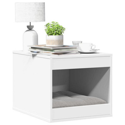 Walplus White Cat Litter Box Enclosure 47X59X42 Cm Engineered Wood - image 1