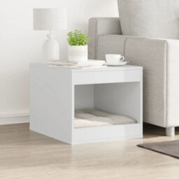 Walplus White Cat Litter Box Enclosure 47X59X42 Cm Engineered Wood - thumbnail 3