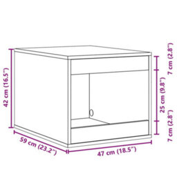 Walplus White Cat Litter Box Enclosure 47X59X42 Cm Engineered Wood - thumbnail 9