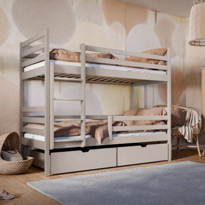 Arte Nemo Cashmere Wooden Bunk Bed With Storage 90 X 190Cm - 2 Foam Bonnell Mattresses - image 1