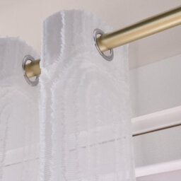 Ohs Tufted Arches Voile Net Curtain Pair Window Panels Slot Top Set - White - thumbnail 5