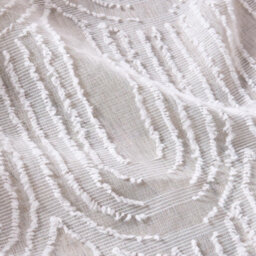 Ohs Tufted Arches Voile Net Curtain Pair Window Panels Slot Top Set - White - thumbnail 6