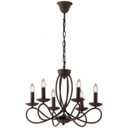 Luminosa Lighting Luminosa Ginevra 6 Light Chandeliers Corten 56X42Cm - thumbnail 1