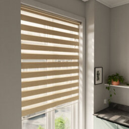 GoodHome Brize Corded Mottled Natural Day & Night Roller Blind (W)160Cm (L)180Cm - thumbnail 1