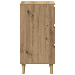 Berkfield Bedside Cabinet Artisan Oak 40X35X69 Cm Engineered Wood - thumbnail 5