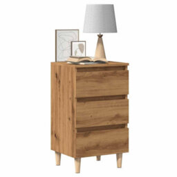 Berkfield Bedside Cabinet Artisan Oak 40X35X69 Cm Engineered Wood - thumbnail 1
