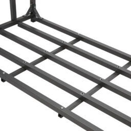 Breeins 110Cm W X 70Cm D Metal Firewood Rack Holder Metal Tube Log Storage With Pe Cover, Black - thumbnail 8