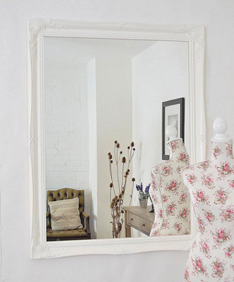 Mirroroutlet Hamilton Black Shabby Chic Design Wall Mirror 117 X 91Cm - image 1