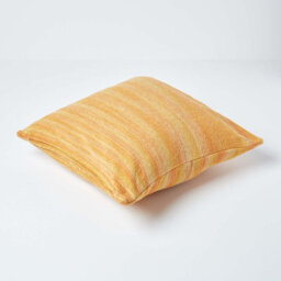 Homescapes Cotton Chenille Tie Dye Orange Cushion Cover, 60 X 60 Cm - thumbnail 3