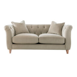 Furnishings For Less UK Elsie Velvet Chesterfield Plush Velvet Putty 3 Seater + 2 Seater Sofa - thumbnail 3