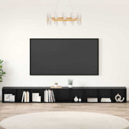 Berkfield Tv Cabinet 3 Pcs Black Oak Engineered Wood