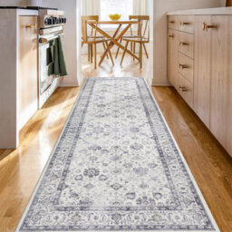 Ameha Serene Cashmere Rug-Soft Pile 80X300Cm- Luxury Comfort For Hallway Runner Floral Pattern Kitchen Extra Large Area Rug - thumbnail 5